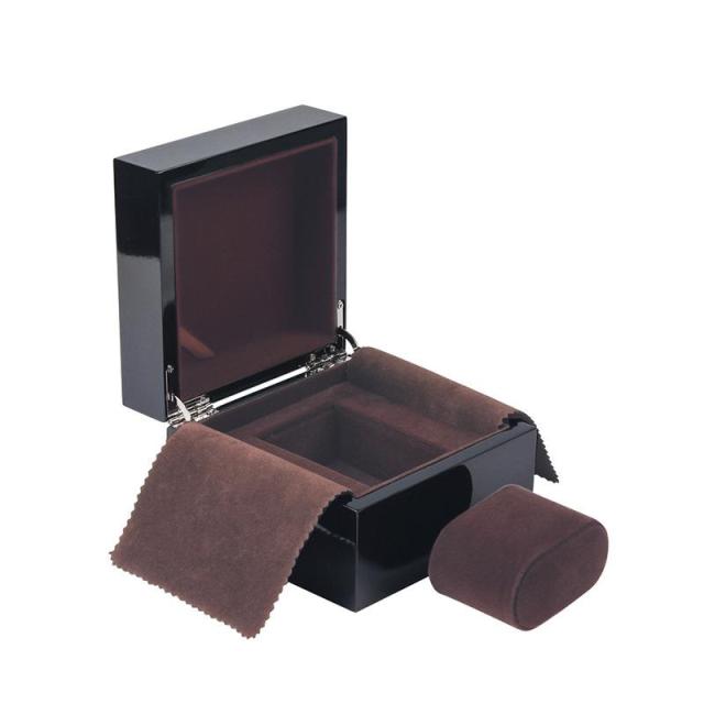 Deluxe Black High Gloss Lacquer Finish Wooden Watch Box